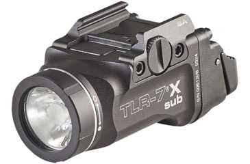 Image of Streamlight TLR-7 X Sub Ultra-Compact LED Tactical Weapon Light, Springfield Armory Hellcat, CR123A, White, 500 Lumens, Black, 69404