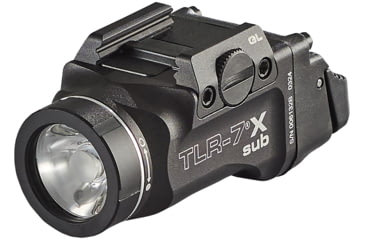 Image of Streamlight TLR-7 X sub USB 500 Lumens LED Weapon Light, CR123A, Black, Springfield Armory Hellcat/Heckler &amp; Koch CC9, 69408
