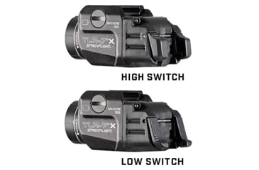 Image of Streamlight TLR-7 X USB Multi-Fuel, Low-Profile, Rail-Mounted Light w/Interchangeable Rear Paddle Switches, Black, 69455