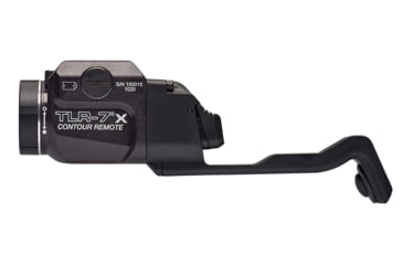 Image of Streamlight TLR-7X Contour Remote Weapon Light, 500 Lumens, Most Glocks Gen 4/5, w/ Mounting Key, CR123A, Black, 69428
