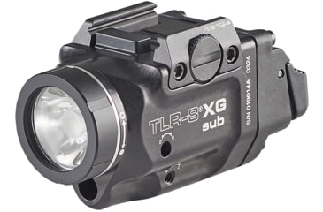 Image of Streamlight TLR-8 G Sub For 1913 LED Weapon Light w/ Green Laser, CR123A Lithium, White, 500 Lumens, Black, 69438