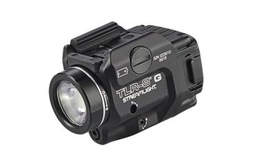 Image of Streamlight TLR-8 G Tactical Weapon Light w/Laser Sight, Rail Mounted, 500 Lumen LED, 510-520nm Green Laser, 1 x CR123A Battery, Black, 69430