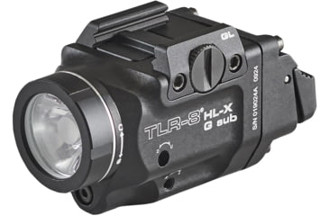 Image of Streamlight TLR-8 HL-X G SUB USB SL-B9 Rechargeable 1000 Lumens LED Weapon Light for Glock 43X/48 Mos/43X/48 Rail w/ High And Low Switches, USB-C Cord, Multi-Tool, And Mounting Kit With Key, Black, 69476