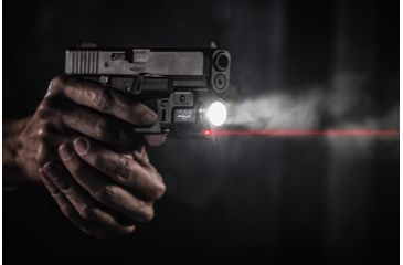 Image of Streamlight TLR-8 Tactical Weapon Light w/Laser Sight, Rail Mounted, 500 Lumen LED, 640-660nm Red Laser, 1 x CR123A Battery, Black, 69410