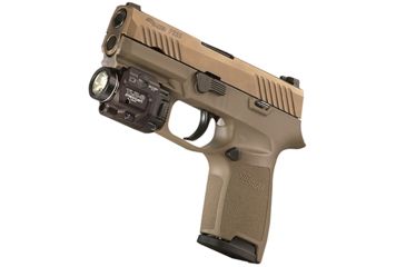 Image of Streamlight TLR-8 Tactical Weapon Light w/Laser Sight, Rail Mounted, 500 Lumen LED, 640-660nm Red Laser, 1 x CR123A Battery, Black, 69410