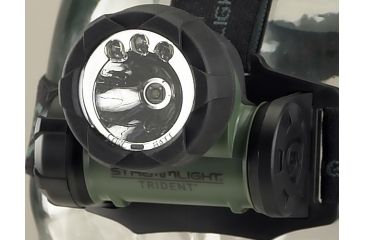 Image of Streamlight Trident Green LED 3AAA Headlamp, Black/Green - 61051