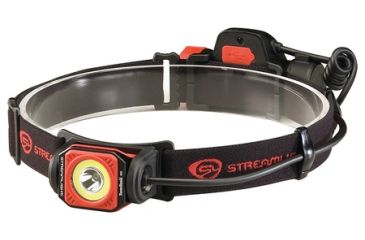 Image of Streamlight Twin-Task USB Rechargeable Multi-Functional Headlamp, 375/250 Lumens w/ USB Cord and Elastic Head Strap, Black/Red, Box, 51064