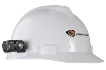 Image of Streamlight Vantage II Helmet Flashlight, 350 Lumens w/industrial hard hat mount, CR123A lithium battery, Black, 69333