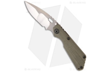 Image of Strider Knives Mick Strider Custom SnG CC Folding Knife, 3.50in, CPM S35VN, Spear Point Blade, G-10, Green Handle, Green/Gray, 8.20 inch, BHQ-11347
