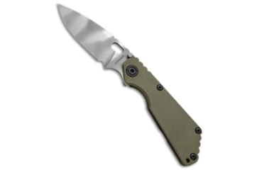 Image of Strider Knives SnG Folding Knife, 3.50in, CTS 40CP, Spear Point Blade, G-10, OD Green Handle, Tiger Stripe, OD Green/Black, 8.20 inch, BHQ-37897