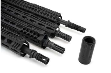 Image of Strike Industries .223/5.56/.308/7.62/9mm SI OPPRESSOR Universal 3-Lug QD Base Set, Black, SI-BS-OPPRESSOR-U-BASE