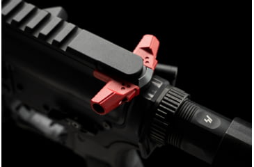 Image of Strike Industries .223/5.56 T-Bone Charging Handle with Red Handles, Black, One Size, SI-AR-TBCH-223-BK-RED