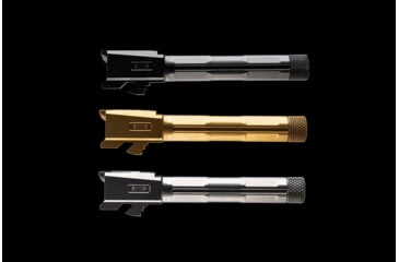 Image of Strike Industries 4.46in Threaded Barrel for Glock 19, 1-10 Twist Rate, 1/2x28 TPI, Black, SI-G-THDBARREL-19-BK