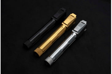 Image of Strike Industries 4.46in Threaded Barrel for Glock 19, 1-10 Twist Rate, 1/2x28 TPI, Black, SI-G-THDBARREL-19-BK