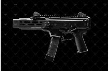 Image of Strike Industries 6 Handguard for CZ Scorpion EVO Pistol, Black, SI-CEVO-HG-6-BK