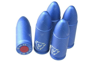 Image of Strike Industries Aluminum Dummy Rounds-9mm - 5PK, Blue, One Size, SI-DR-AL-9mm-BLU