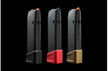 Image of Strike Industries Aluminum Extended Magazine Plate for Glock 17/ Glock 22, Black, SI-EMP-AL-G17-BK-5RD