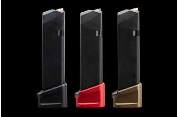 Image of Strike Industries Aluminum Extended Magazine Plate for Glock 17/ Glock 22, Black, SI-EMP-AL-G17-BK-5RD
