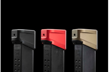 Image of Strike Industries Aluminum Extended Magazine Plate for Glock 17/ Glock 22, Black, SI-EMP-AL-G17-BK-5RD