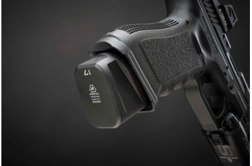 Image of Strike Industries Aluminum Extended Magazine Plate for Glock 17/ Glock 22, Black, SI-EMP-AL-G17-BK-5RD