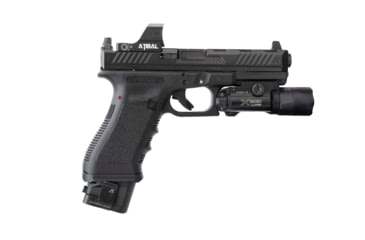 Image of Strike Industries Aluminum Extended Magazine Plate for Glock 17/ Glock 22, Black, SI-EMP-AL-G17-BK-5RD