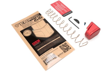 Image of Strike Industries Aluminum Extended Magazine Plate for Glock 17/ Glock 22, Red, SI-EMP-AL-G17-RED-5RD