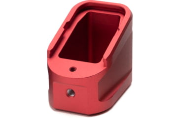 Image of Strike Industries Aluminum Extended Magazine Plate for Glock 17/ Glock 22, Red, SI-EMP-AL-G17-RED-5RD