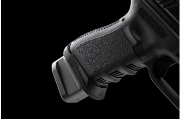 Image of Strike Industries Aluminum Extended Magazine Plate for Glock G19 9mm, Black, One Size, SI-EMP-AL-G19-BK