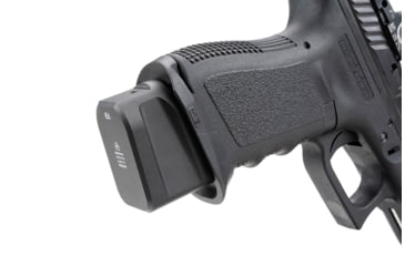 Image of Strike Industries Aluminum Extended Magazine Plate for Glock G19 9mm, Black, One Size, SI-EMP-AL-G19-BK