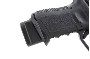 Image of Strike Industries Aluminum Extended Magazine Plate for Glock G19 9mm, Black, One Size, SI-EMP-AL-G19-BK