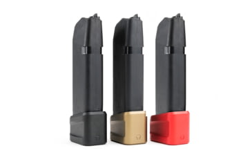 Image of Strike Industries Aluminum Extended Magazine Plate for Glock G19 9mm, Black, One Size, SI-EMP-AL-G19-BK