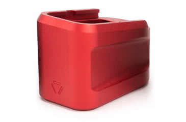 Image of Strike Industries Aluminum Extended Magazine Plate for Glock G19 9mm, 5RD, SI-EMP-AL-G19-RED, Red, 0, SI-EMP-AL-G19-RED-5RD