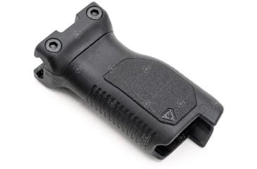 Image of Strike Industries Angled Vertical Long Grip with Cable Management for 1913 Picatinny Rail, Black, SI-AR-CMAG-RAIL-L-BK