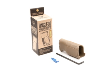 Image of Strike Industries Angled Vertical Grip with Cable Management - Long, FDE, SI-AR-CMAG-L-FDE