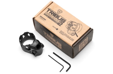 Image of Strike Industries AR Enhanced Castle Nut / Extended End Plate, Version 2, Black, One Size, SI-AR-TRIBUS-BK