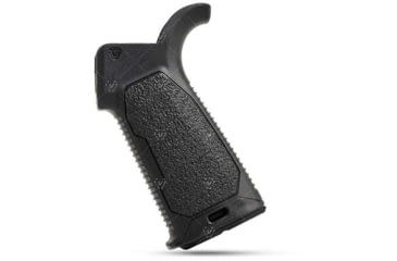 Image of Strike Industries AR Overmolded Enhanced Pistol Grip, 25 Degree, Black, One Size, SI-AR-OMPG-25