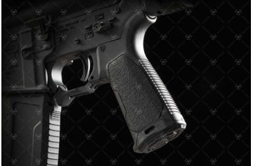 Image of Strike Industries AR Overmolded Enhanced Pistol Grip, 25 Degree, Black, One Size, SI-AR-OMPG-25