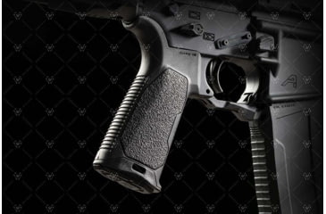 Image of Strike Industries AR Overmolded Enhanced Pistol Grip, 25 Degree, Black, One Size, SI-AR-OMPG-25