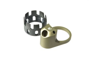 Image of Strike Industries AR QD Enhanced Castle Nut and Extended End Plate, Fde, SI-AR-ECN&amp;EEP-FDE