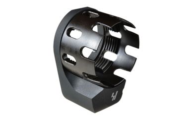 Image of Strike Industries AR Receiver Enhanced Castle Nut with Extended QD Endplate, Black, SI-AR-ECN&amp;EEP-BK