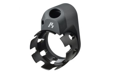 Image of Strike Industries AR Receiver Enhanced Castle Nut with Extended QD Endplate, Black, SI-AR-ECN&amp;EEP-BK