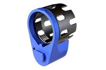 Image of Strike Industries AR Receiver Enhanced Castle Nut with Extended QD Endplate, Blue, SI-AR-ECN&amp;EEP-BLU