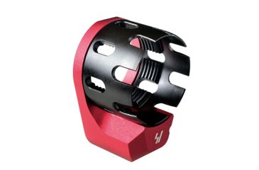 Image of Strike Industries AR Receiver Enhanced Castle Nut with Extended QD Endplate, Red, SI-AR-ECN&amp;EEP-RED