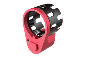 Image of Strike Industries AR Receiver Enhanced Castle Nut with Extended QD Endplate, Red, SI-AR-ECN&amp;EEP-RED