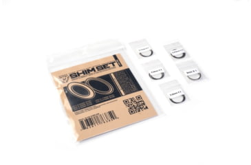 Image of Strike Industries AR Shim Set, .223/ 5.56mm, 1/2x28 TPI, Stainless, Black, One Size, SI-AR-SHIM-223