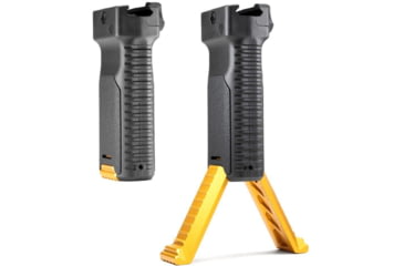 Image of Strike Industries Bipod Grip w/ Aluminium Legs, Gray, ARALBIPODTITAN