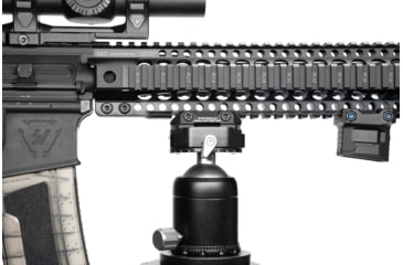 Image of Strike Industries ARCA QD Picatinny Adatper, 1/4in and 3/8in Threads, Black, One Size, SI-ARCA-TRI-PADA-BK