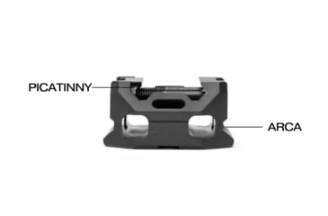 Image of Strike Industries ARCA QD Picatinny Adatper, 1/4in and 3/8in Threads, Black, One Size, SI-ARCA-TRI-PADA-BK