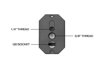Image of Strike Industries ARCA QD Picatinny Adatper, 1/4in and 3/8in Threads, SI-ARCA-TRI-PADA-BK, Black, One Size, SI-ARCA-TRI-PADA-BK