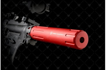 Image of Strike Industries Carbine Length Pistol Receiver Extension/Buffer Tube, Red, One Size, SI-AR-CARPRE-SLICK-RED